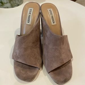 Steve Madden Suede Asymmetrical Heels